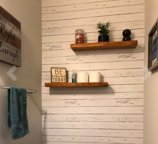 White wood Wallpaper , Heavier Waterproof Roll