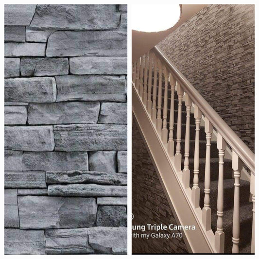 Grey Brick Self adhesive wallpaper