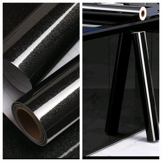 Black Gloss Self Adhesive Roll,  Extra Large