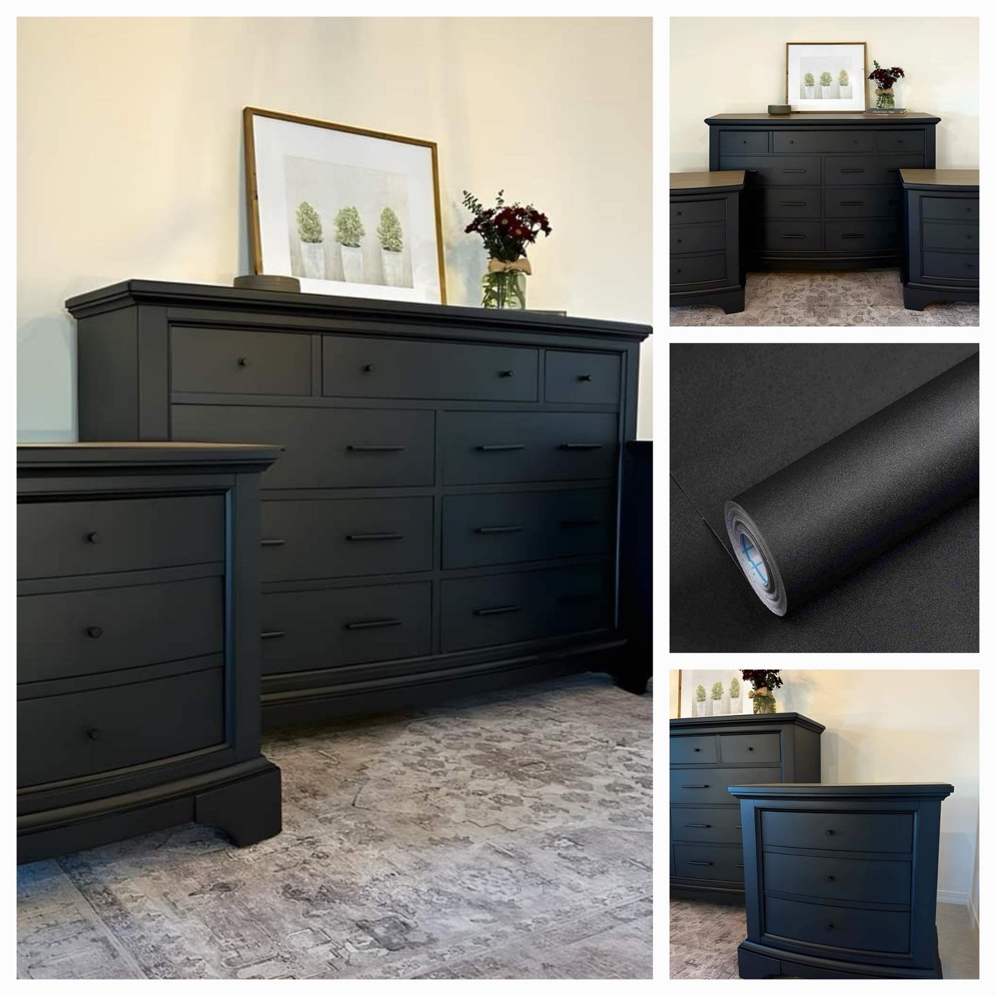 Black Matt Furniture Roll (Luxurious Brand)