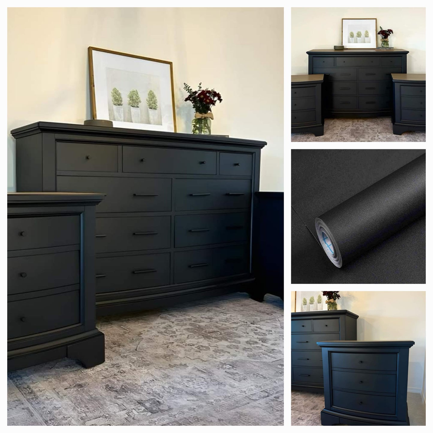 Black Matt Furniture Roll (Luxurious Brand)