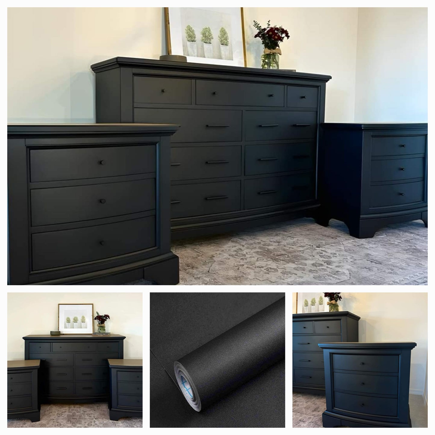 Black Matt Furniture Roll (Luxurious Brand)