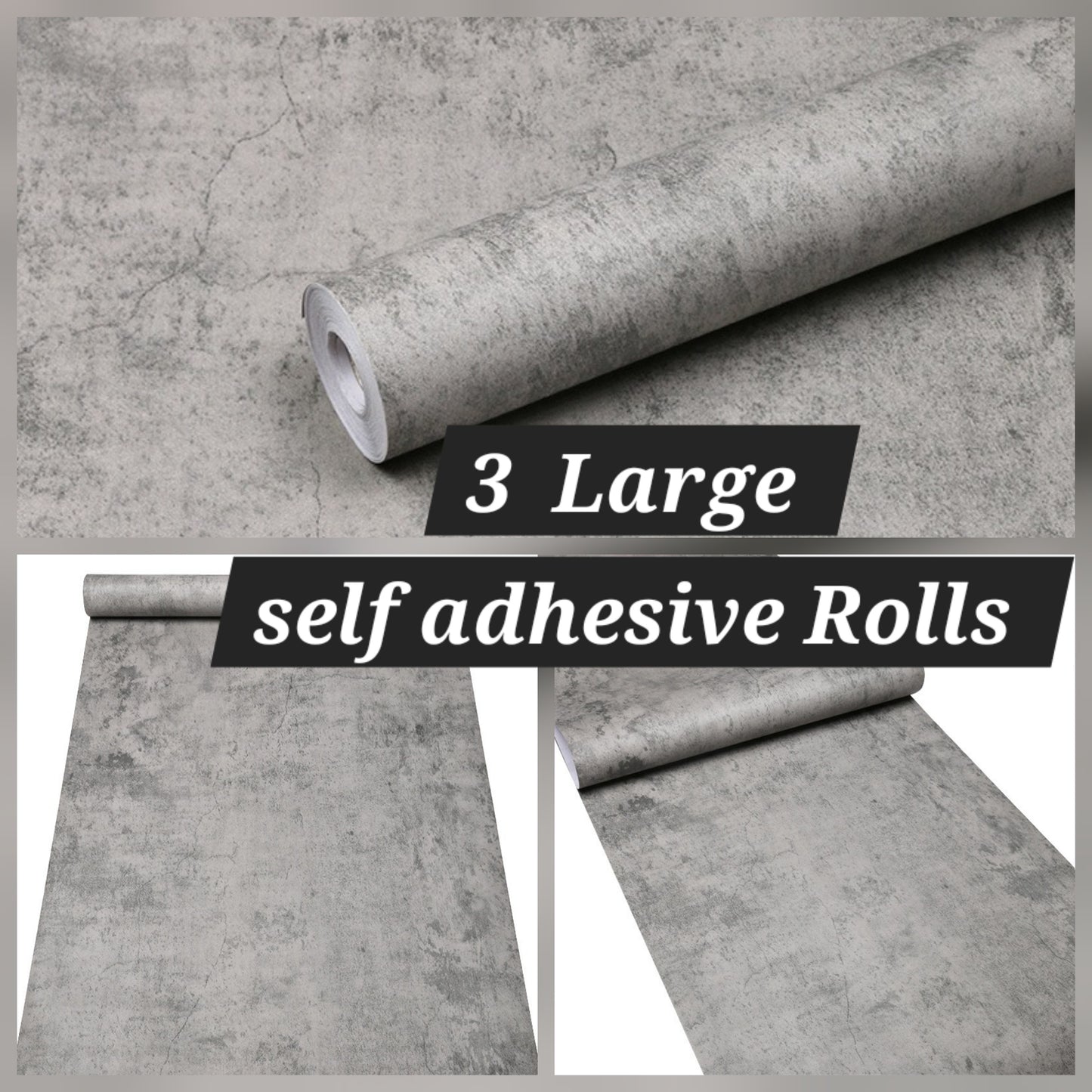 ‼️ 3 x Rolls ‼️ THICKER Embossed* Self-Adhesive Rolls 5 Metres Roll