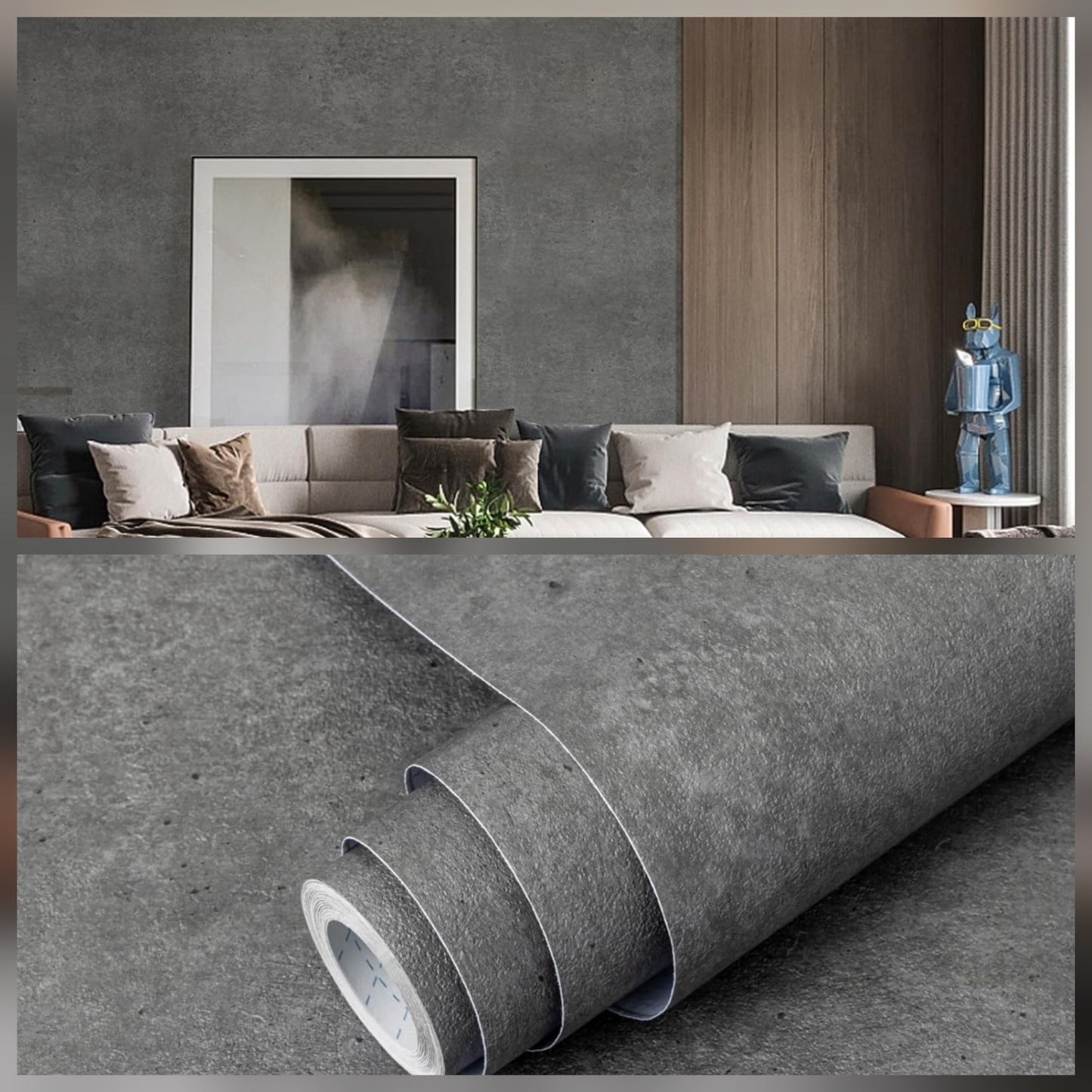 "NEW" Thick Embossed Self-Adhesive Wallpaper