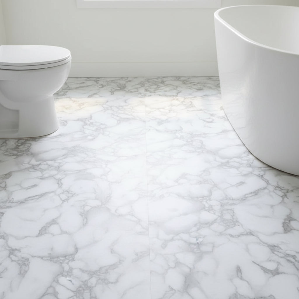 Grey & White Marble Self-Adhesive Roll