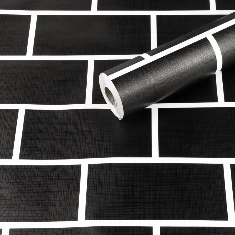 Black Tile Effect Stick On Roll