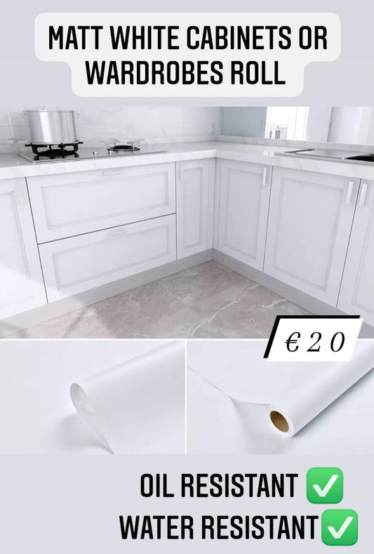 Heavy QUALITY  white Cabinet Wrap .