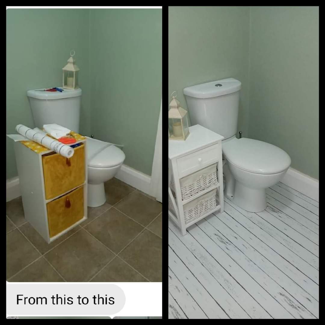 White Wood over Existing floor