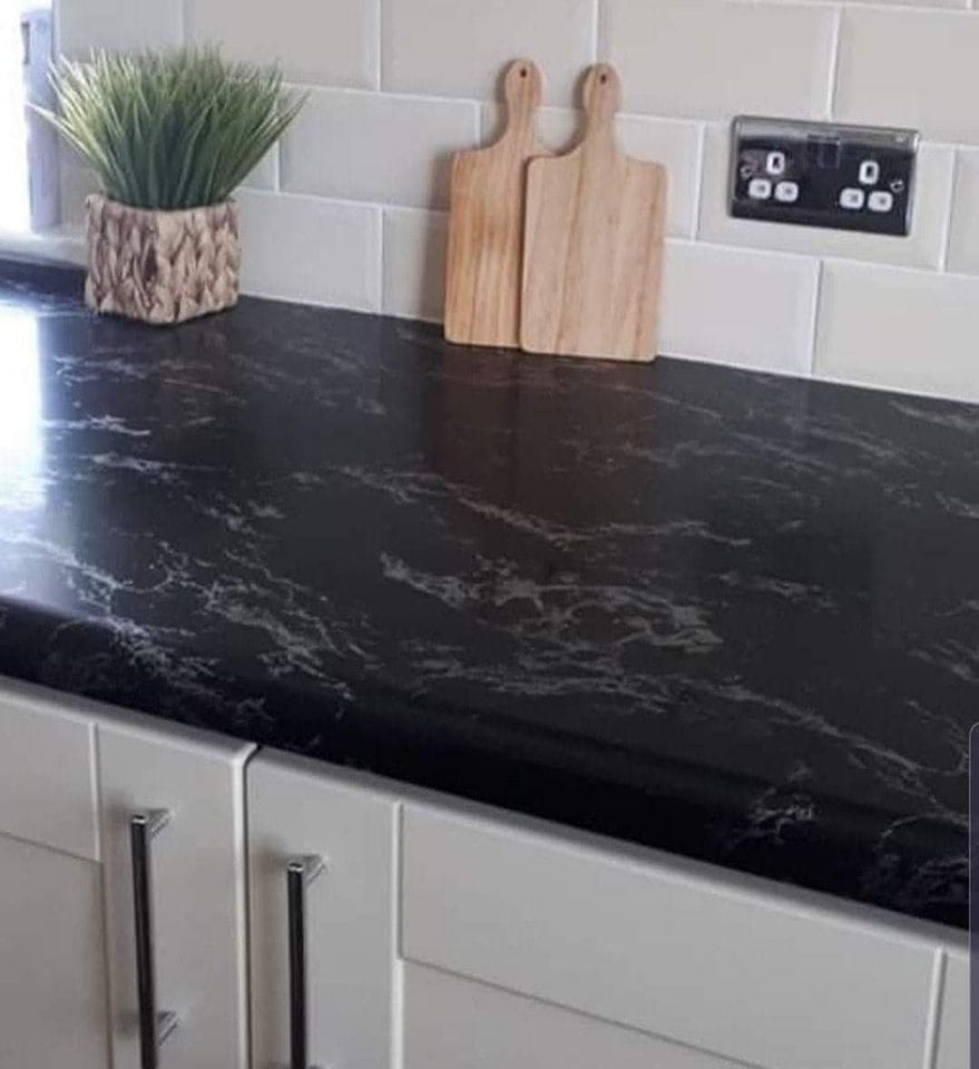 Black Marble THICKER FLOOR ROLL