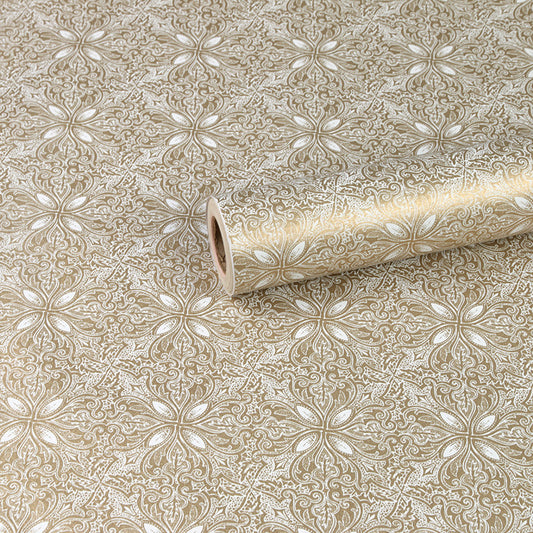 Gold & Cream Wallpaper Self adhesive roll