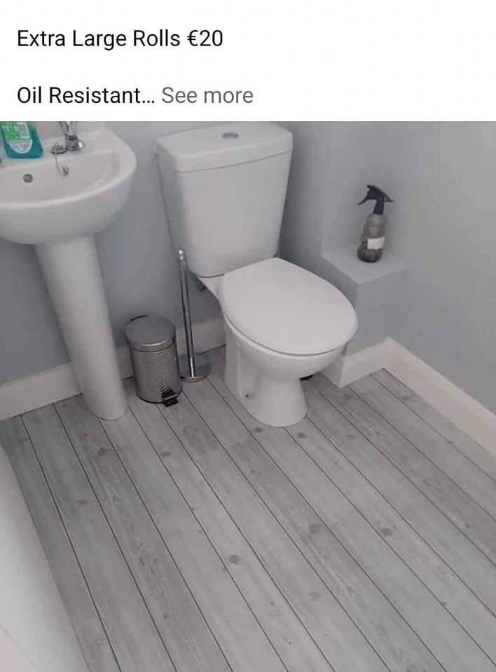 Grey Wood Effect Over Existing Lino