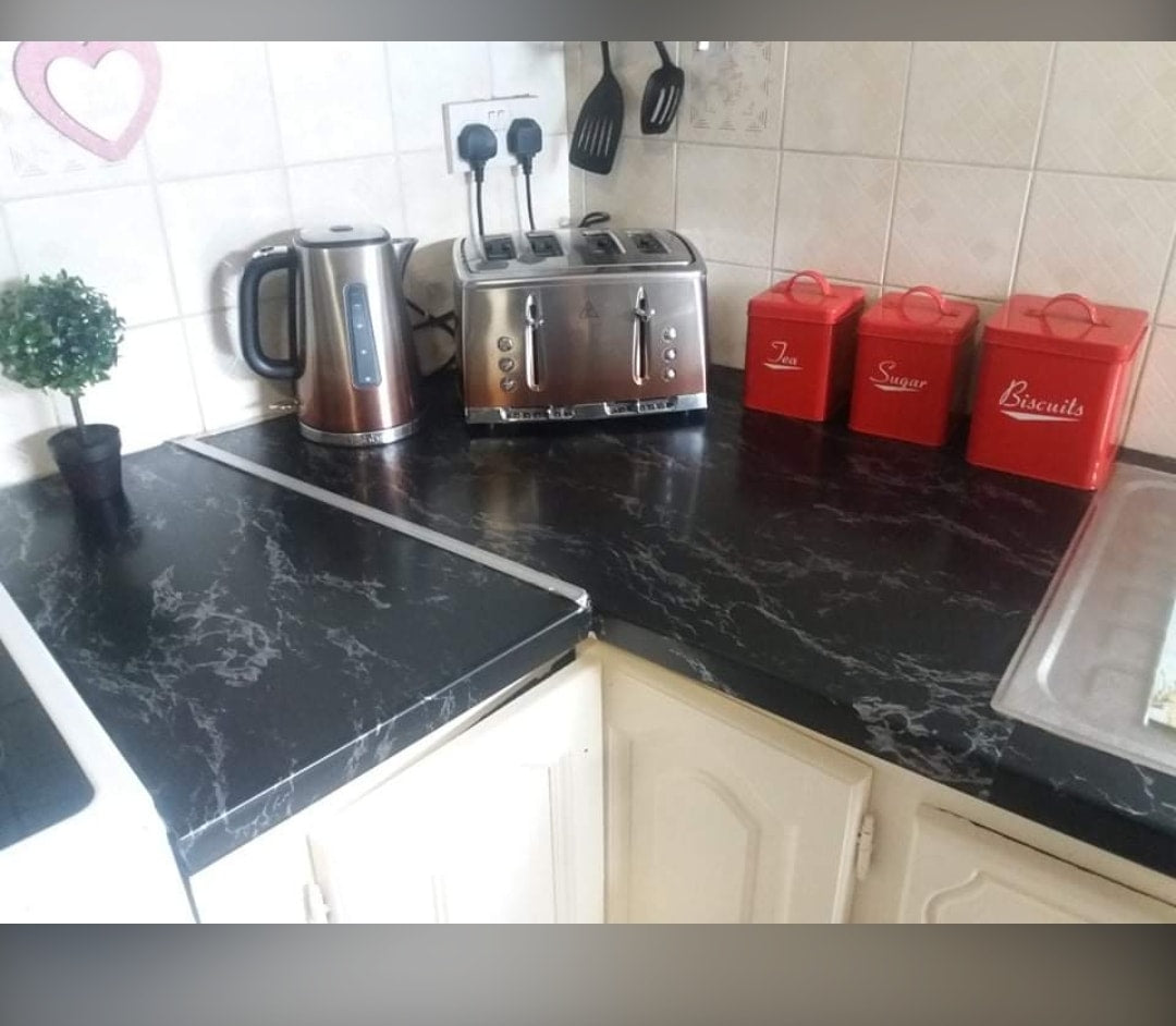 Black Marble THICKER FLOOR ROLL
