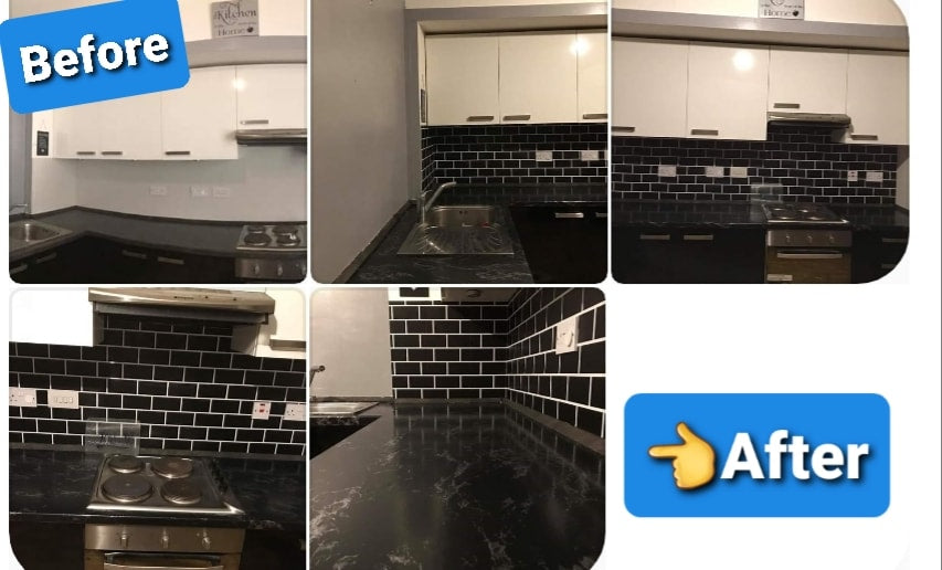 Black Marble THICKER FLOOR ROLL