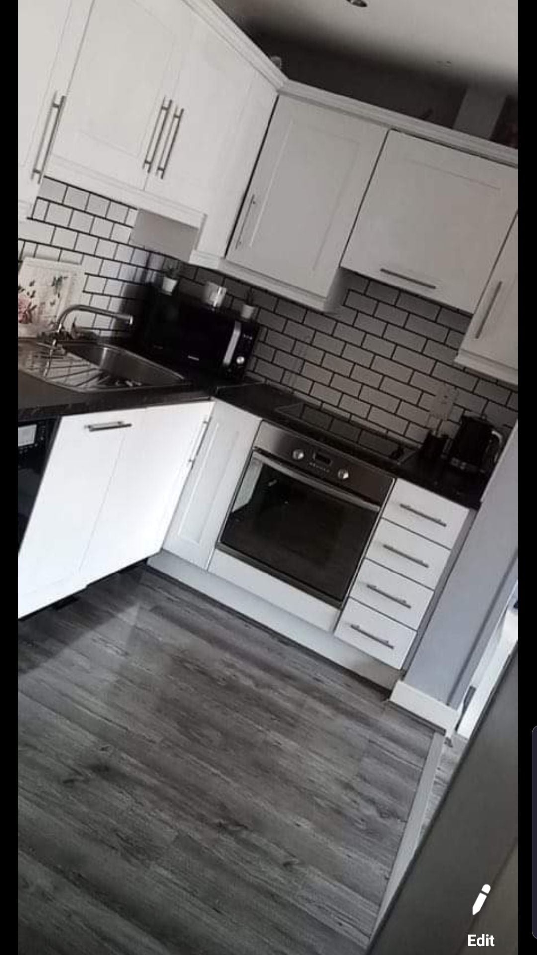 White Tile Extra LARGE kitchen Backsplash Roll