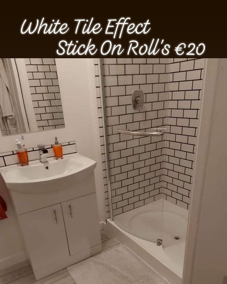 White Tile Self-Adhesive Roll