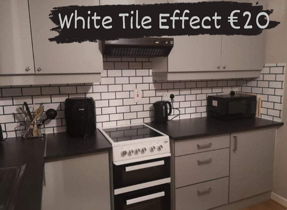White Tile Self-Adhesive Roll