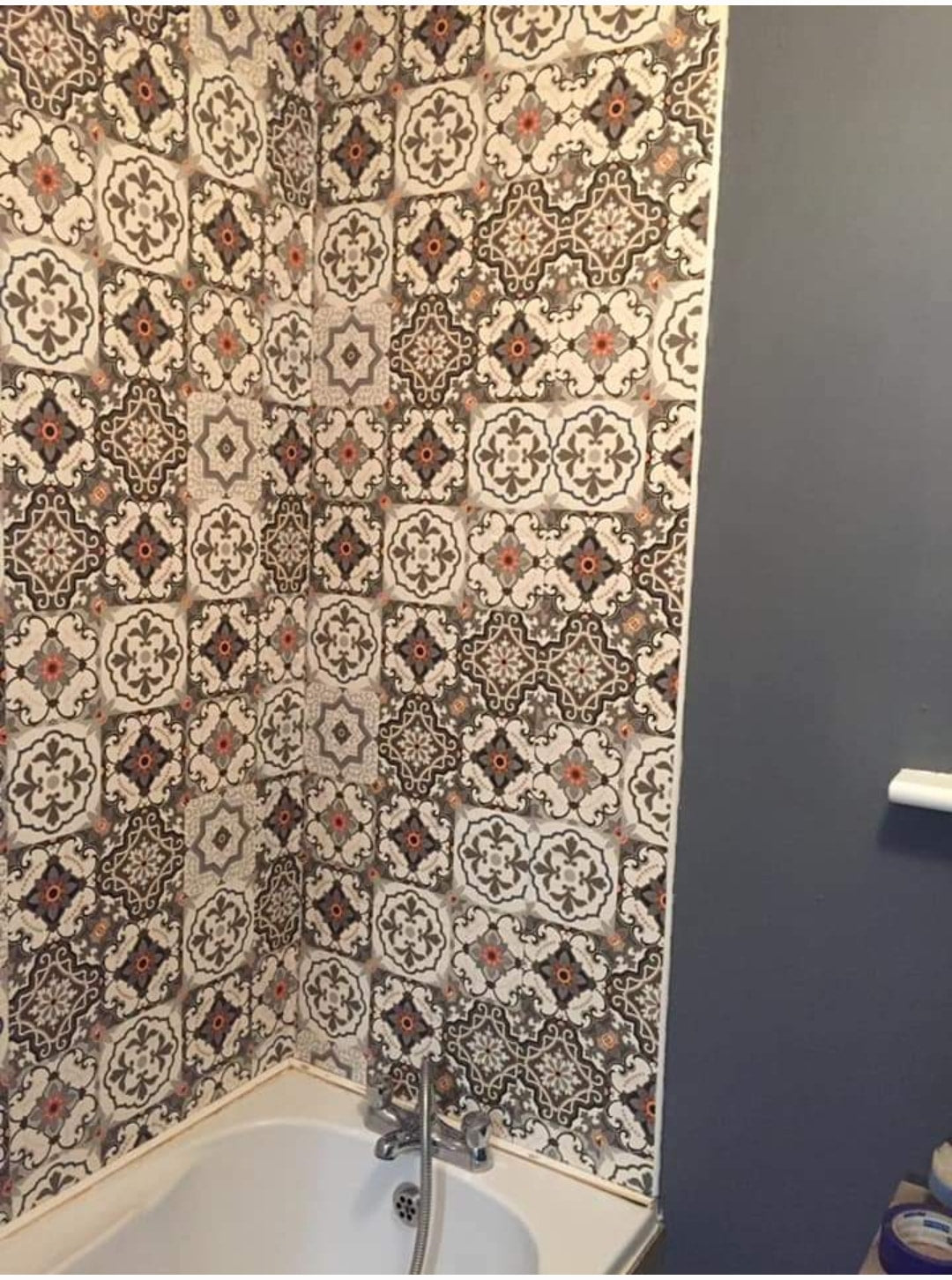 Grey Mosaic Extra LARGE backsplash Stick On Roll