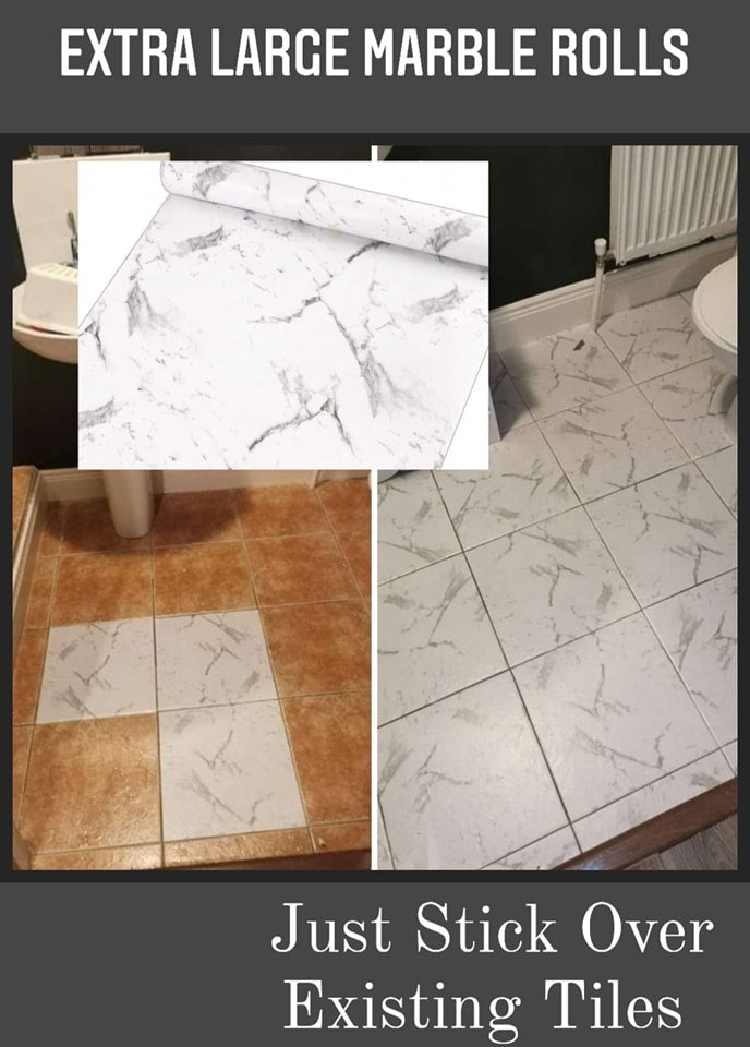 Marble Stick On Roll over Existing Tiles