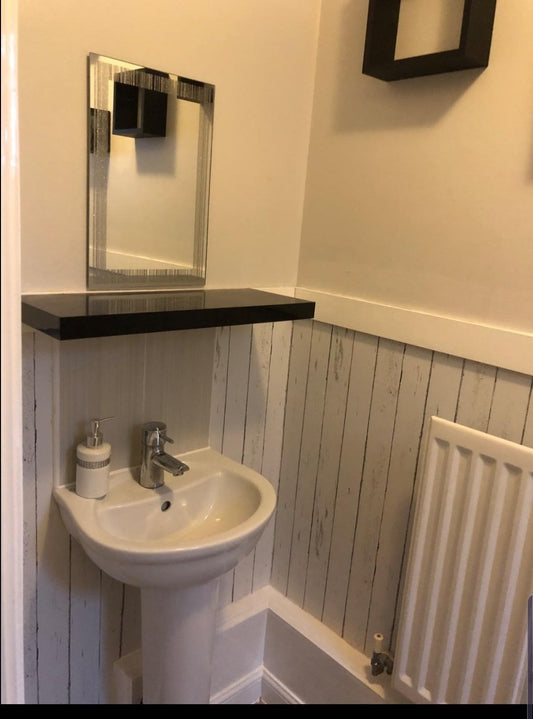 White Wood Effect Stick On