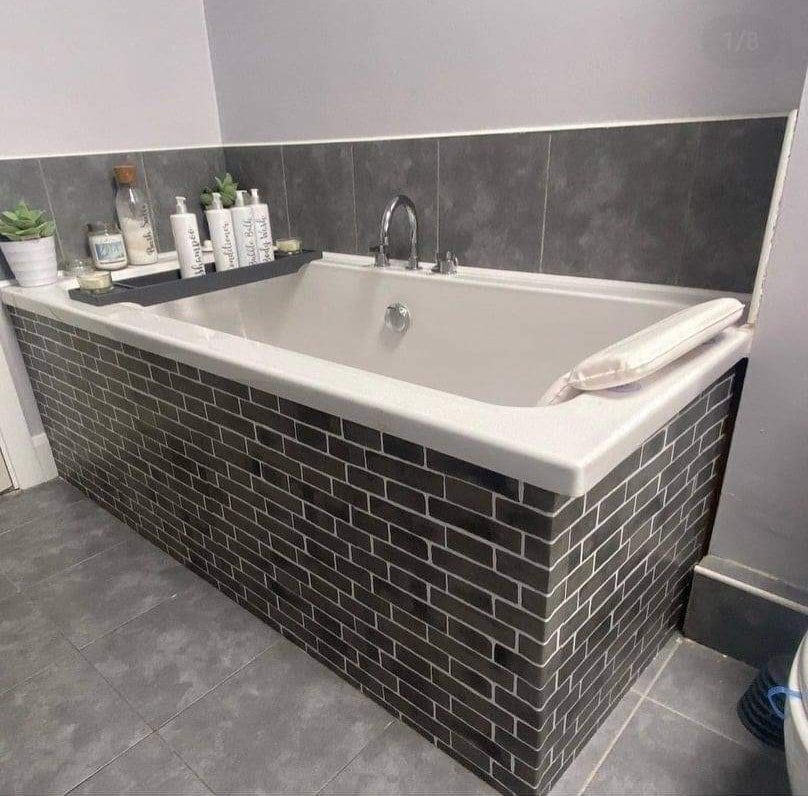 Grey Tile Effect Stick On Roll