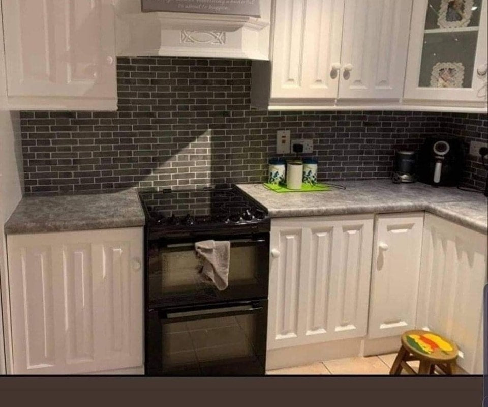 Grey Tile Effect Stick On Roll