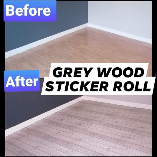 Grey Wood Effect Stick On Roll over Existing Floor