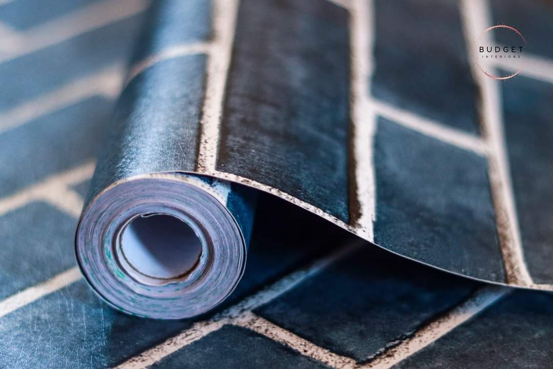 Navy Brick wallpaper