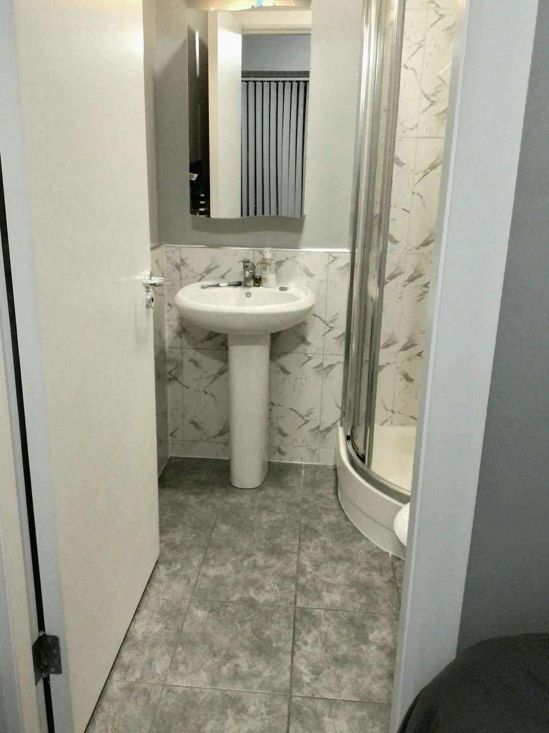 White Marble Bathroom Stick on Rolls