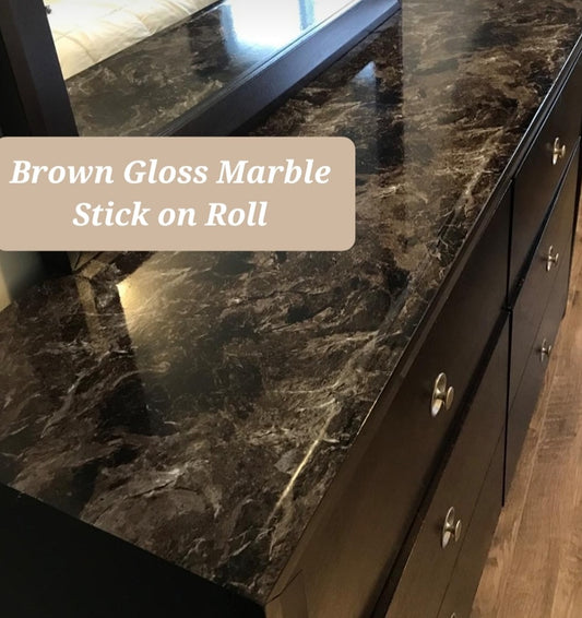 Brown Gloss Marble, Heavier Roll