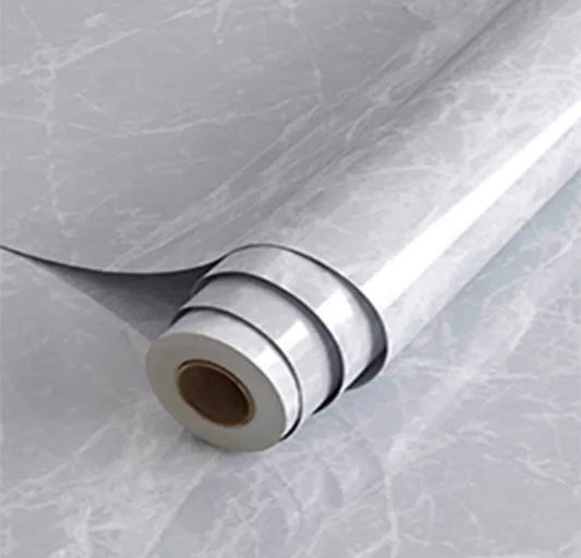 Grey Gloss Marble (Thicker Roll)