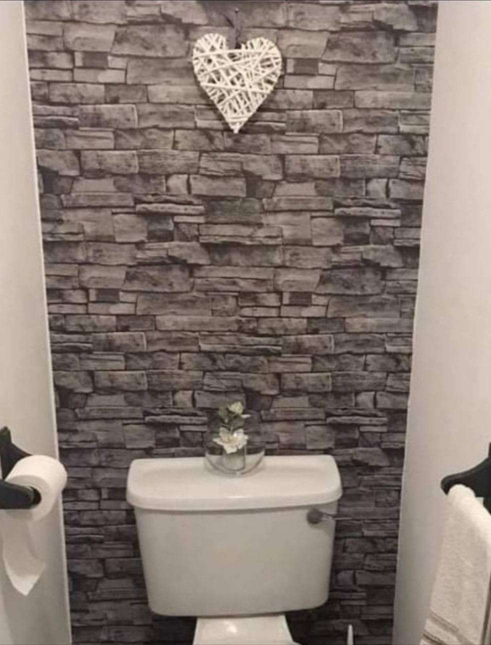 Slate Stone Brick Effect Stick on Roll