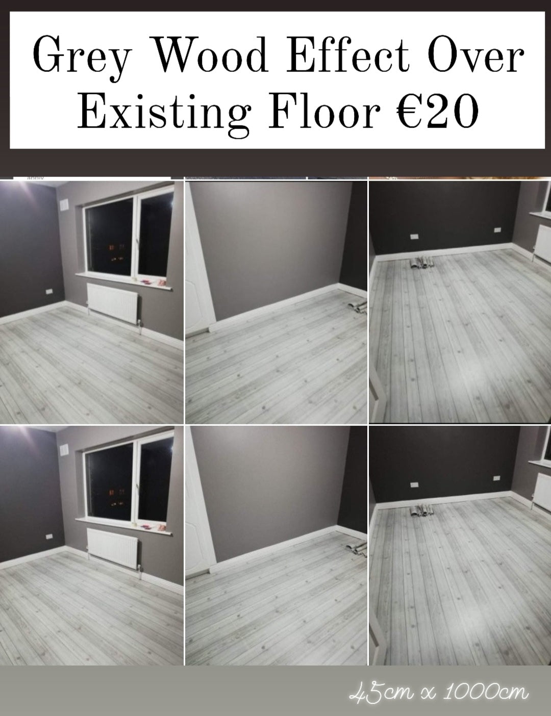 Grey Wood, Apply Over Existing Floor , Walls , furniture