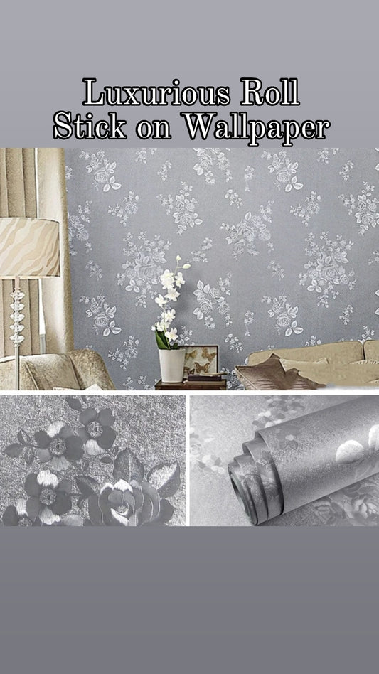 Grey / Silver Luxurious Wallpaper