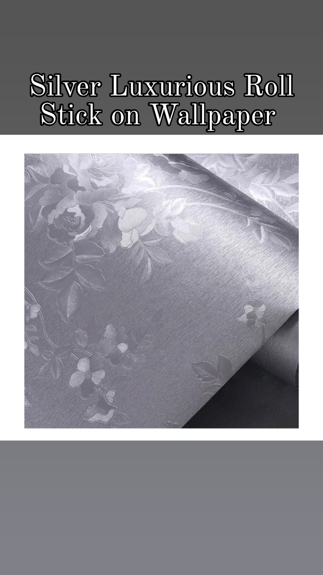 Grey / Silver Luxurious Wallpaper