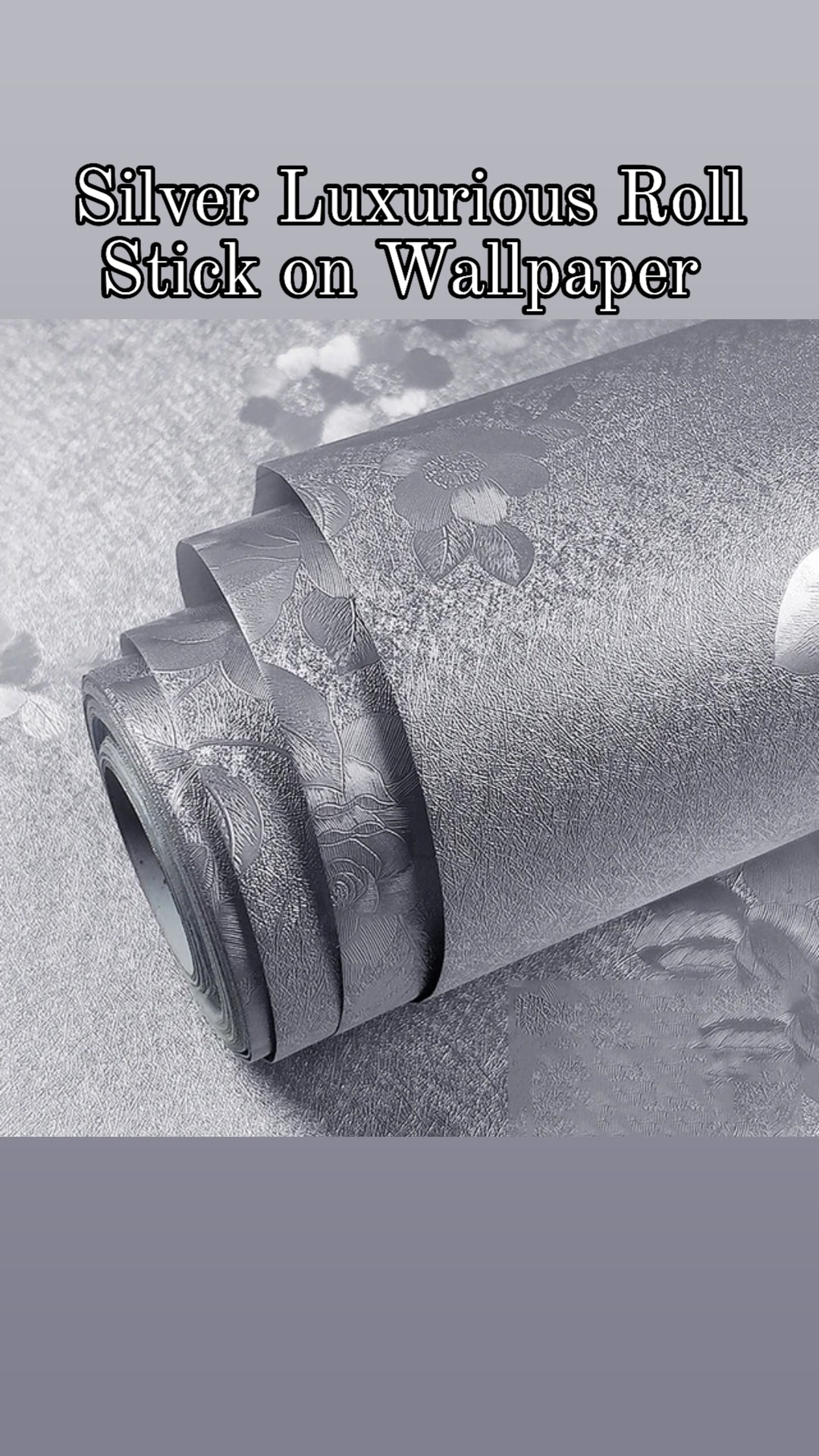 Grey / Silver Luxurious Wallpaper