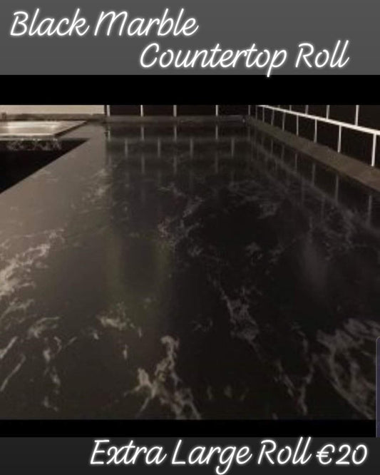 Black Marble Extra Large 10 metre Roll