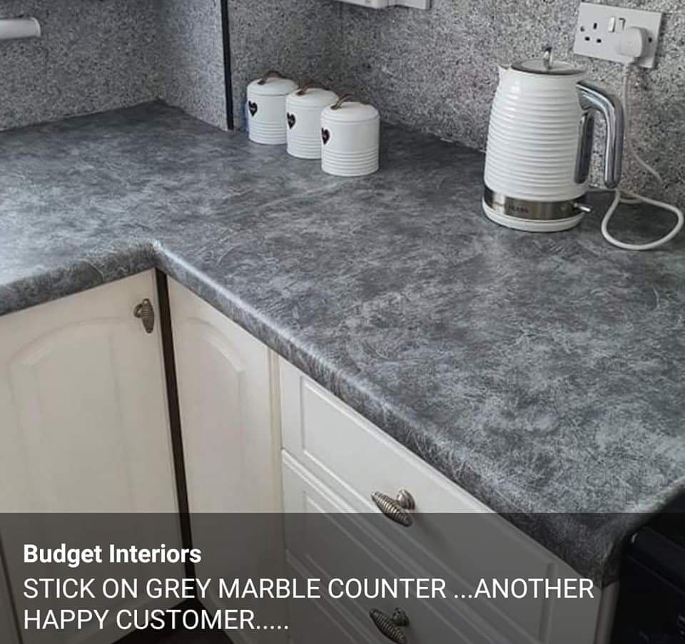 Grey Marble Matt Kitchen Backsplash