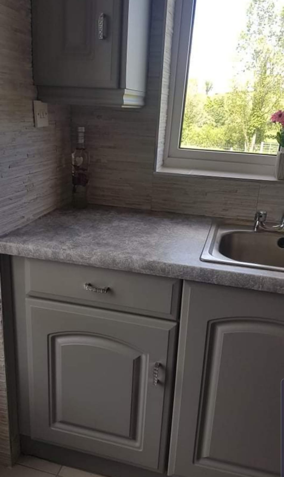 Grey Marble Matt Kitchen Backsplash