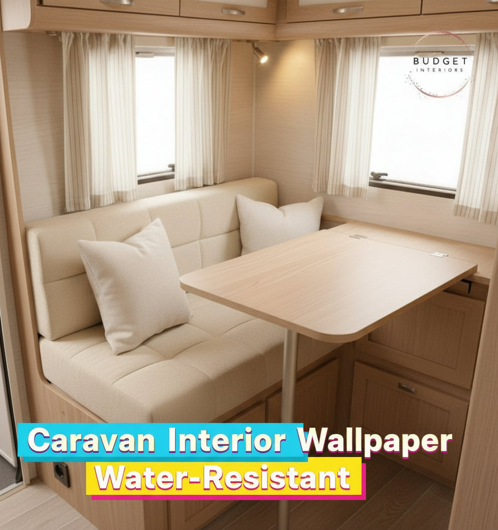 Beige & Cream Self-Adhesive Roll Caravan Wallpaper