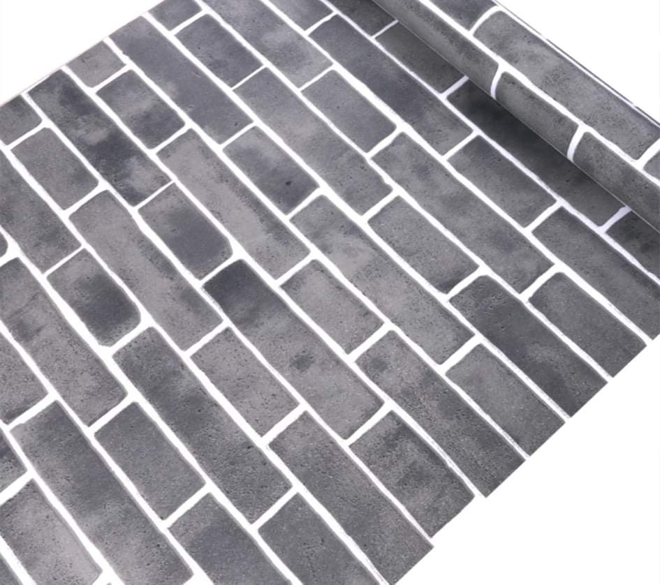 GREY TILE Water Proof Bathroom / Shower Stick on Roll