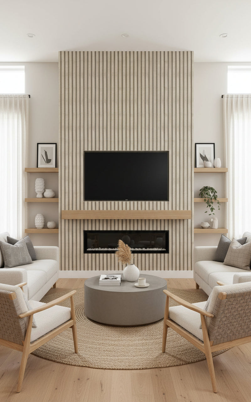 Wood Pannelling Effect Wallpaper Ex Large 10 Metres