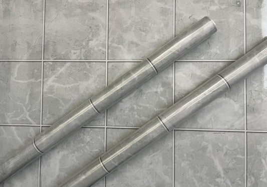 ‼️ 1/2 PRICE  €10 ...Grey Tile Gloss  ... LAST  3  ROLLS