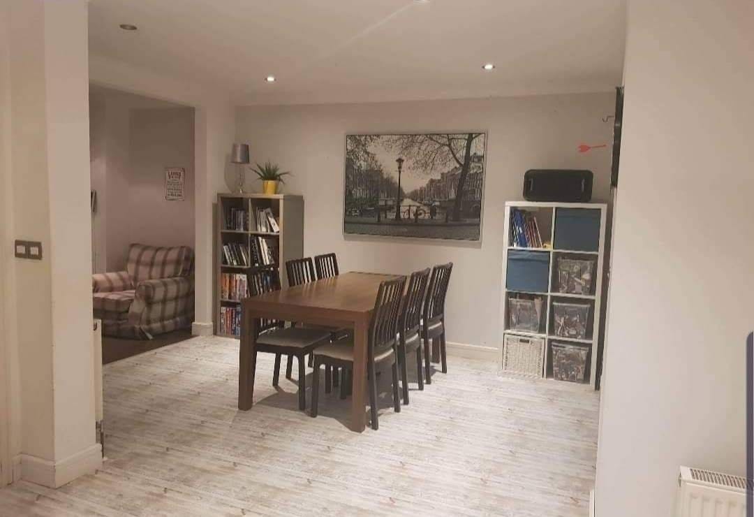 Beige Rustic Wood over Existing floor (customer pic)
