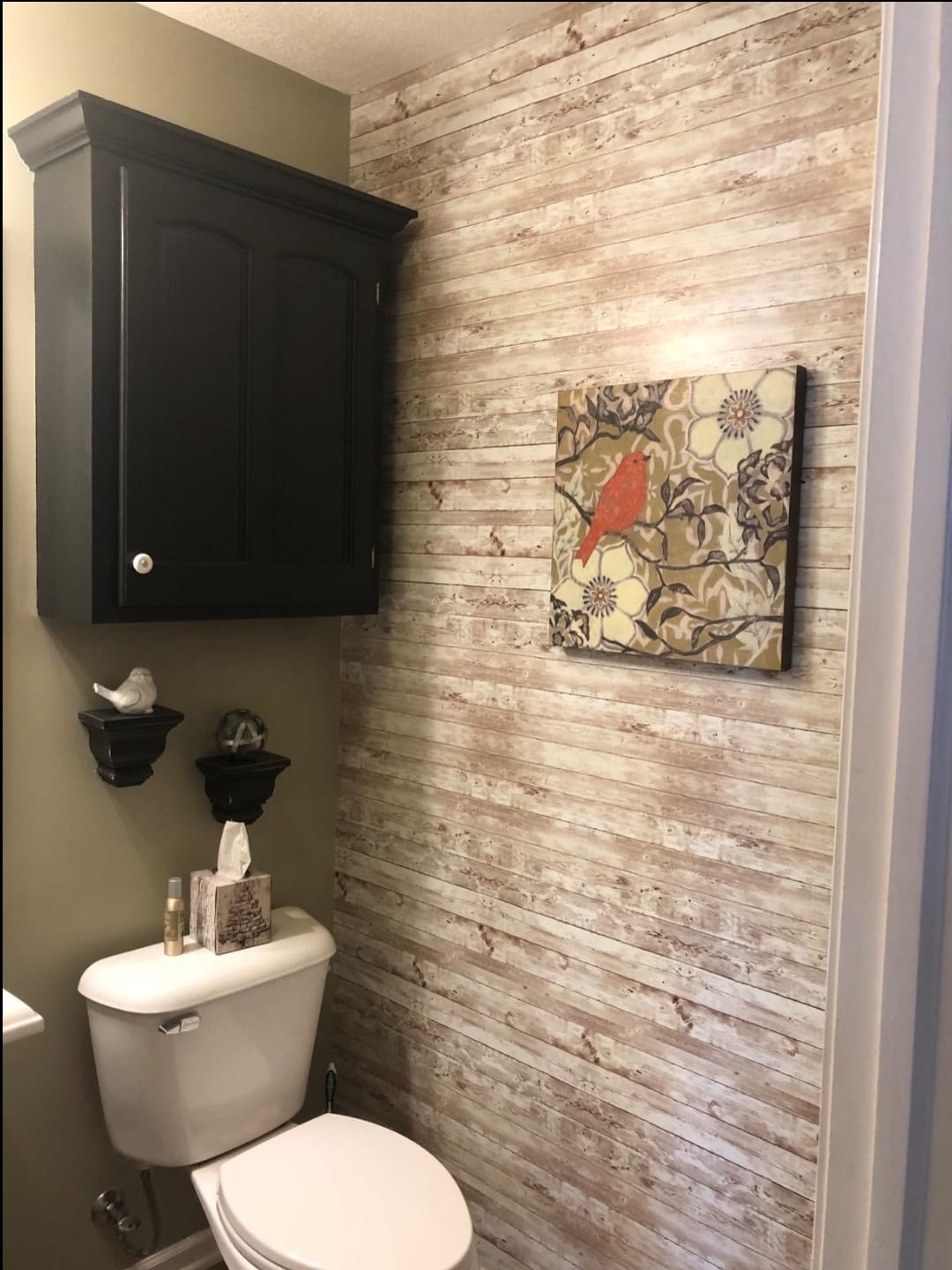 Beige Rustic Wood over Existing floor (customer pic)
