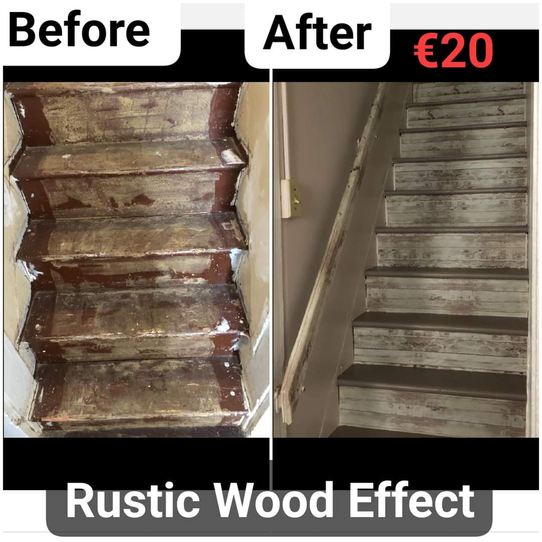 Beige Rustic Wood over Existing floor (customer pic)