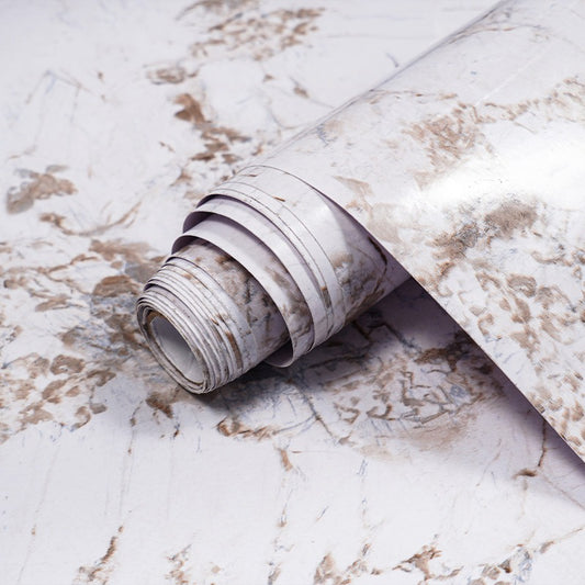 White & Gold Marble, EXTRA LARGE ROLL