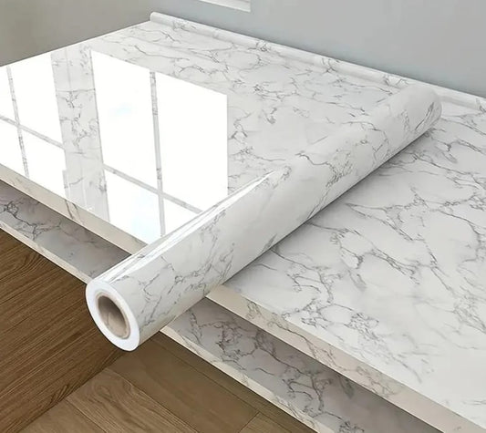 Cream / Grey Marble Gloss