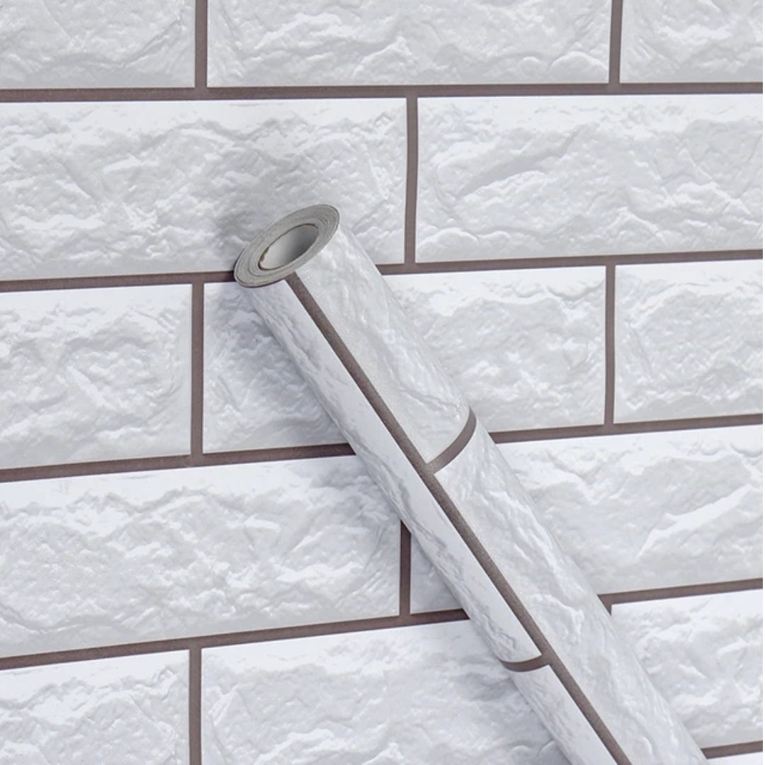 White 3D Tile Effect š Only 6 Rolls Available
