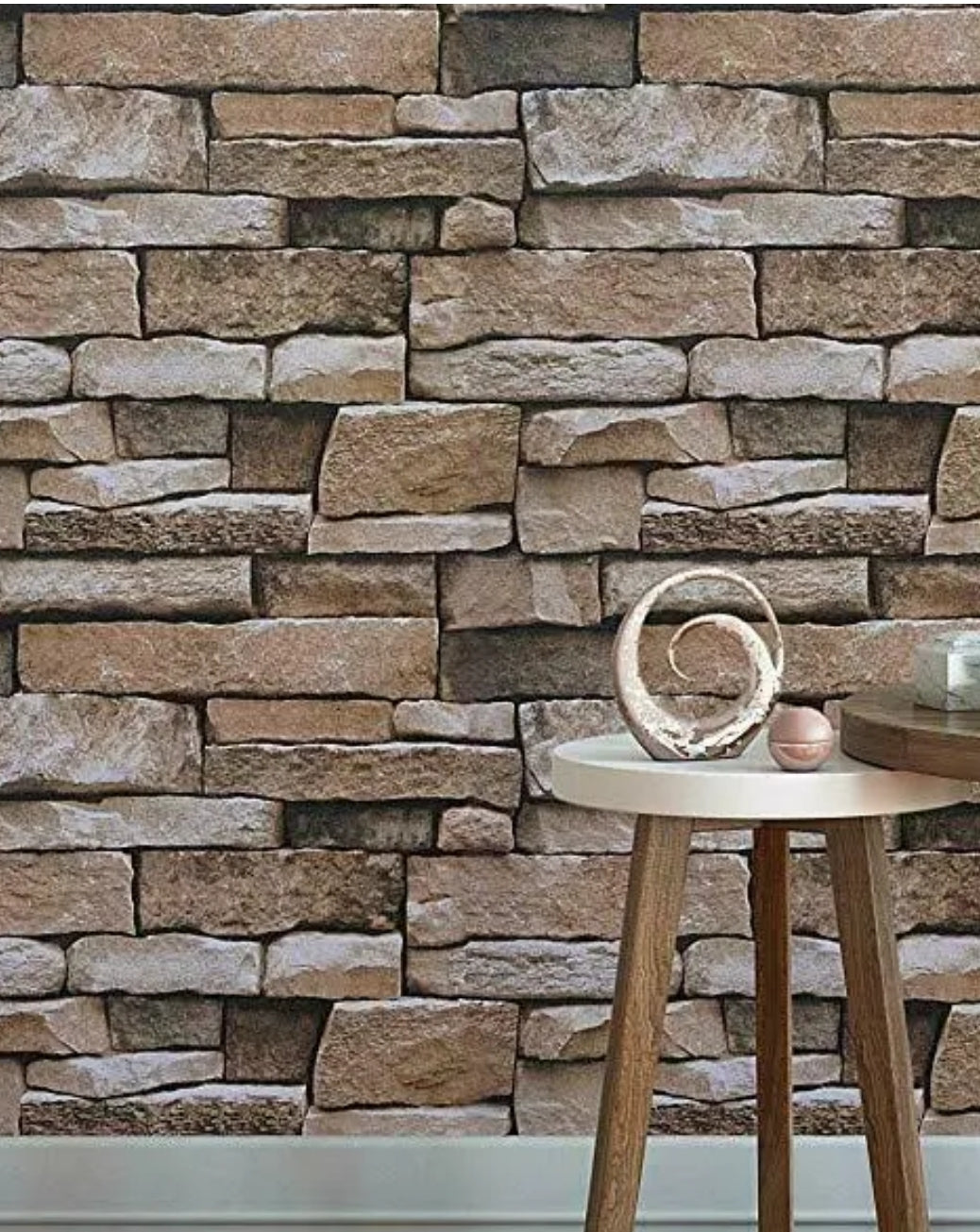 Realistic 3D Effect Stone / Brick Wallpaper