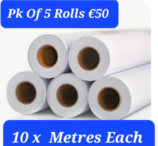 Pk of 5 CABINET WRAP, EXTRA LARGE JUMBO ROLLS 1000cm each
